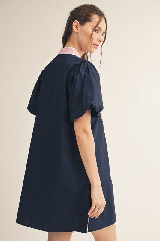 Baroque Applique Detail Shift Dress
