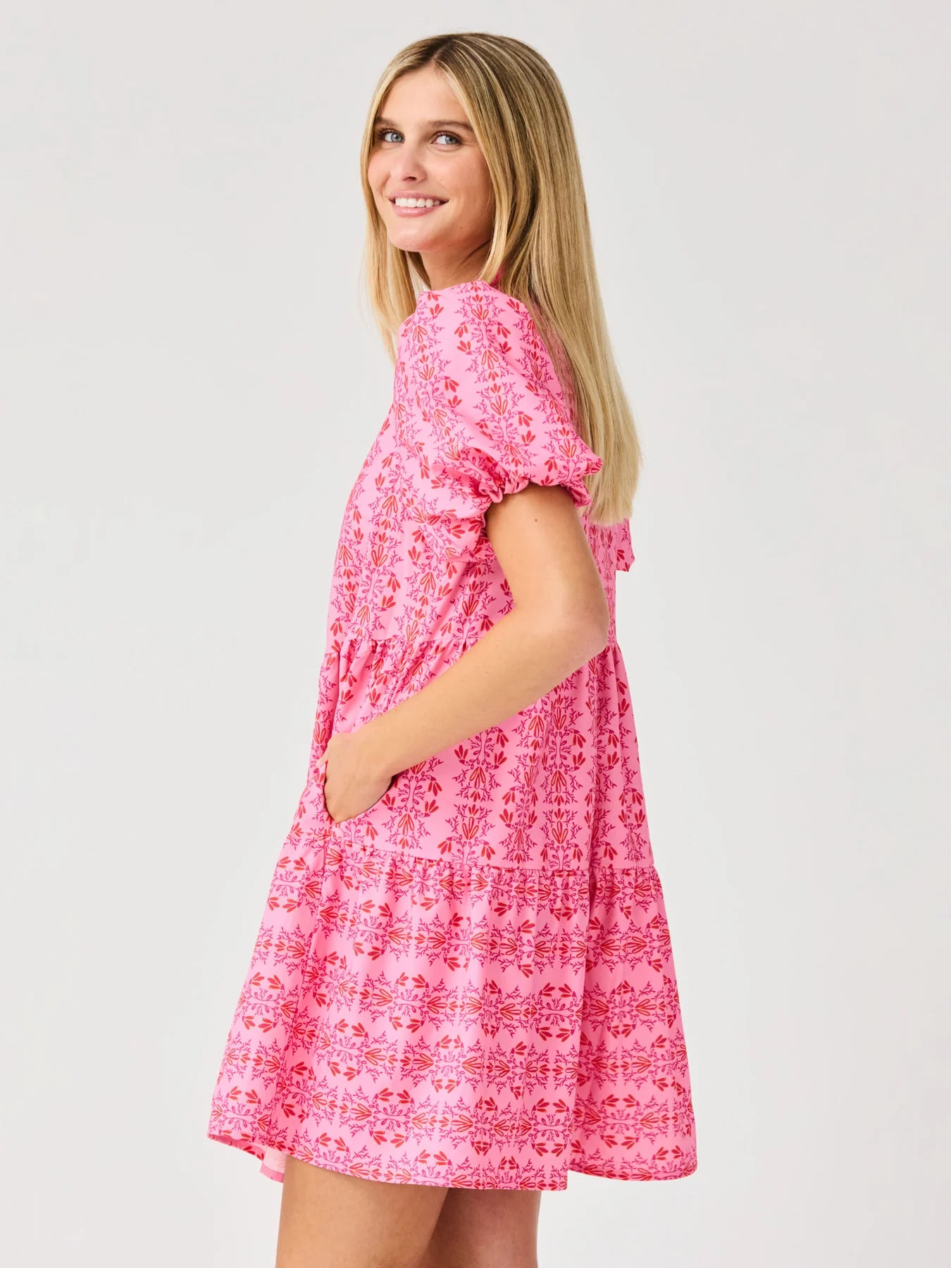 Plus - Kinsley Mini Dress | Heirloom Vine Pink
