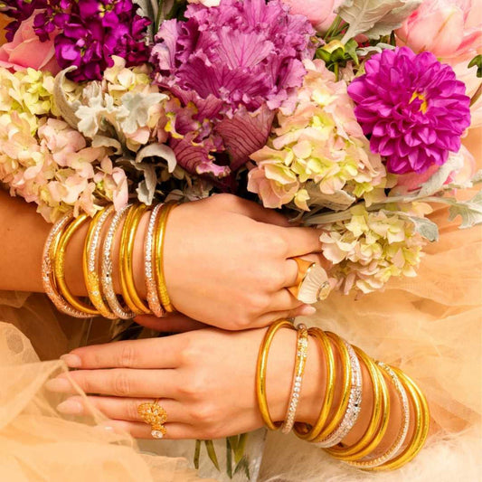 Three Queens All Weather Bangle in Clear Crystal