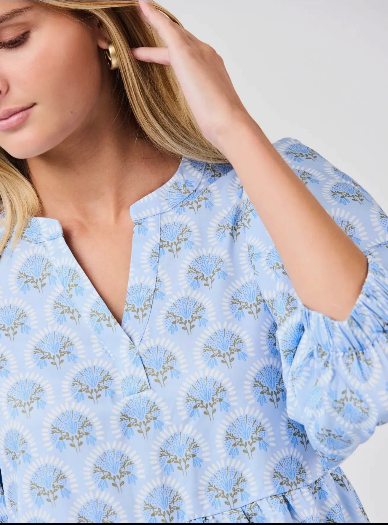 Plus - Cooper Dress | Botanica Blooms Blue