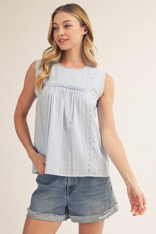 Lovely Babydoll Eyelet Top