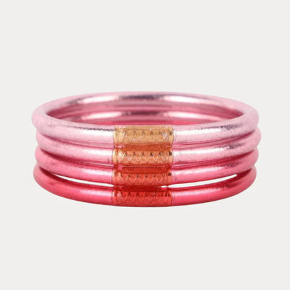 Carousel Pink All Weather Bangle (Set of 4) Serenity Prayer
