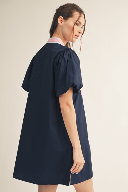 Baroque Applique Detail Shift Dress