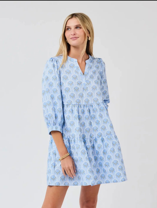 Plus - Cooper Dress | Botanica Blooms Blue