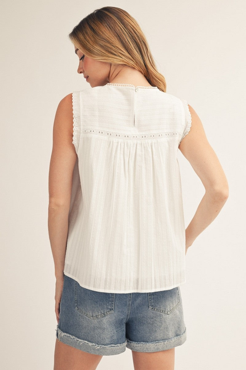 Lovely Babydoll Eyelet Top
