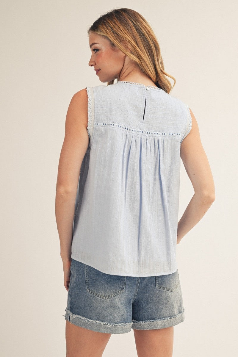 Lovely Babydoll Eyelet Top