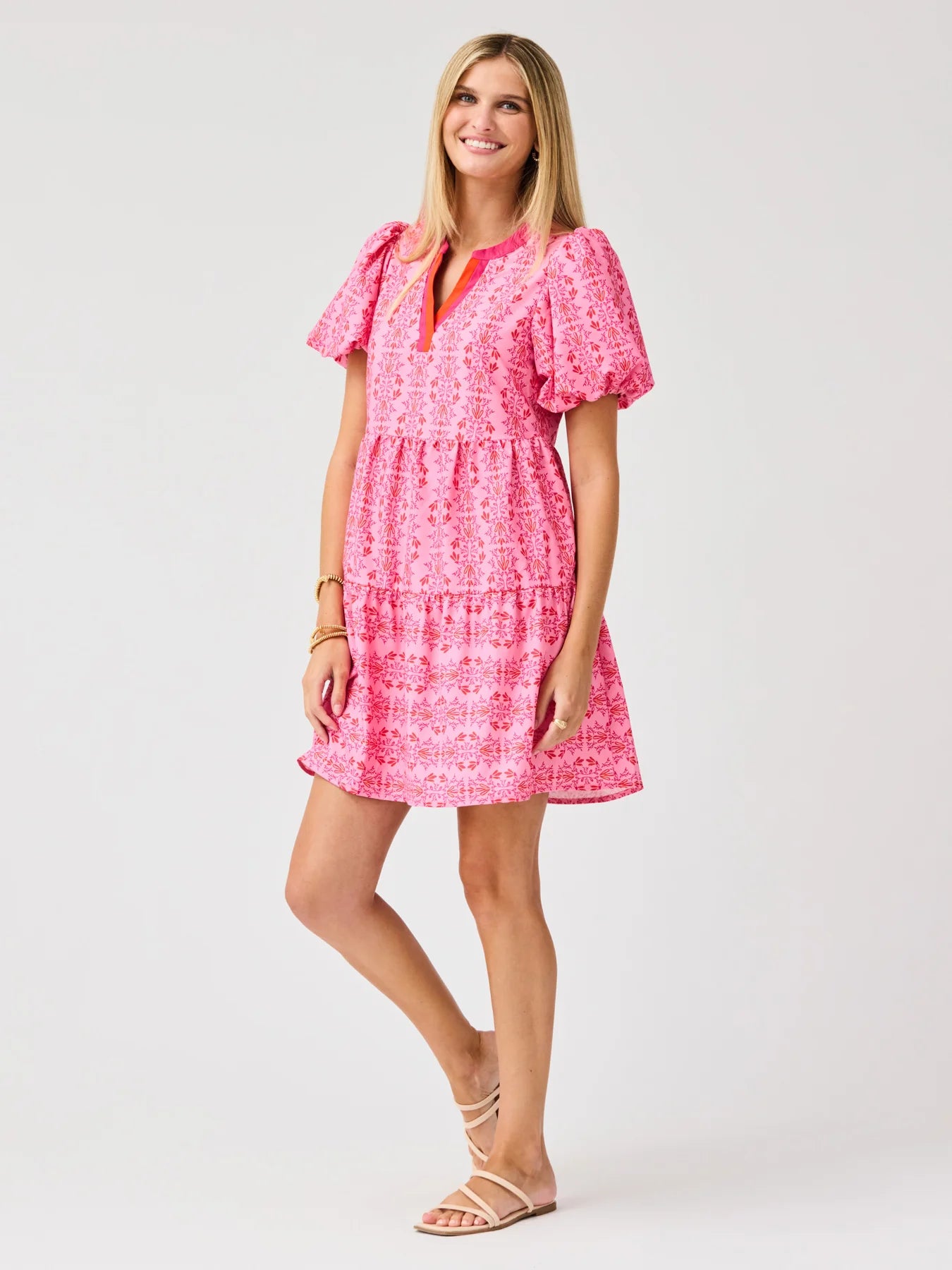 Plus - Kinsley Mini Dress | Heirloom Vine Pink