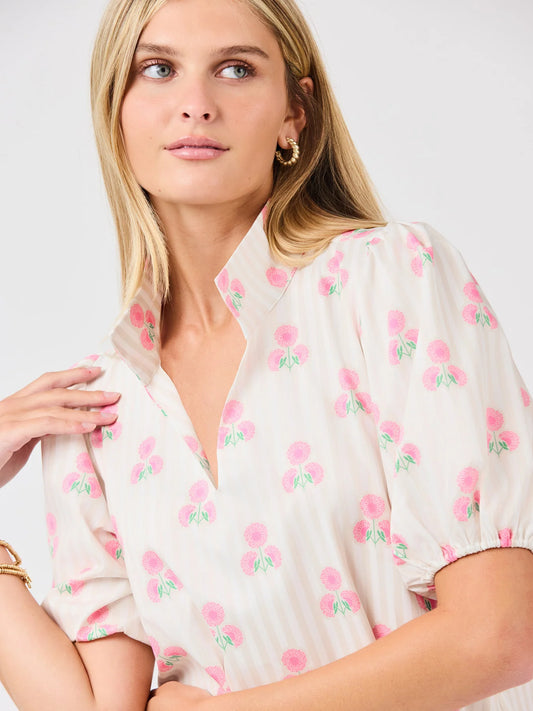Plus - Nancy Dress | Sweetbriar Stripe Pink