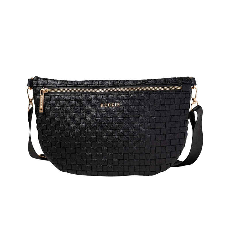 Terrace Woven Crossbody | Black