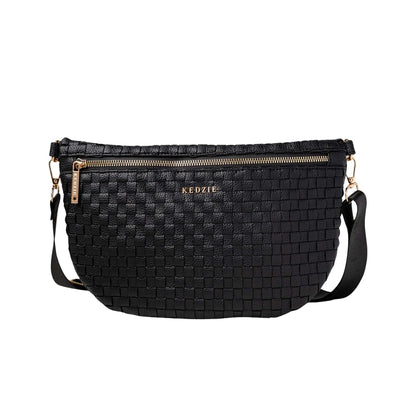 Terrace Woven Crossbody | Black