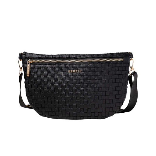 Terrace Woven Crossbody | Black