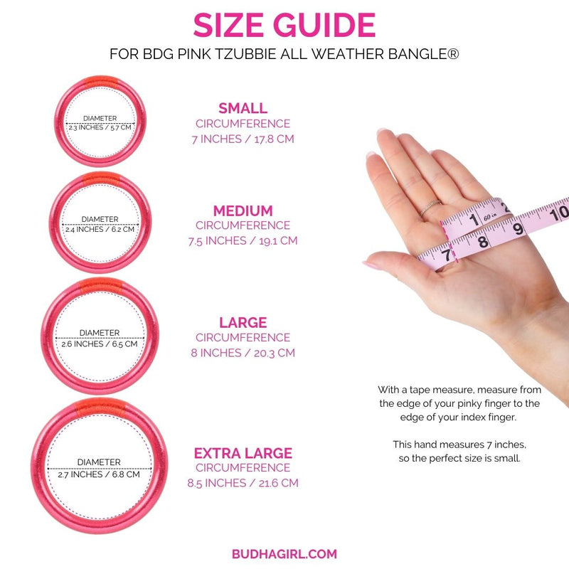 Pink Tzubbie All Weather Bangle Serenity Prayer