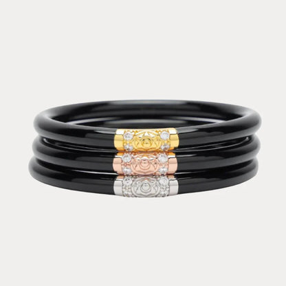 Three Kings All Weather Bangles in Black