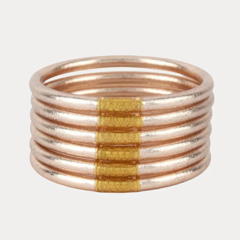 Champagne All Weather Bangle (Set of 6) Serenity Prayer
