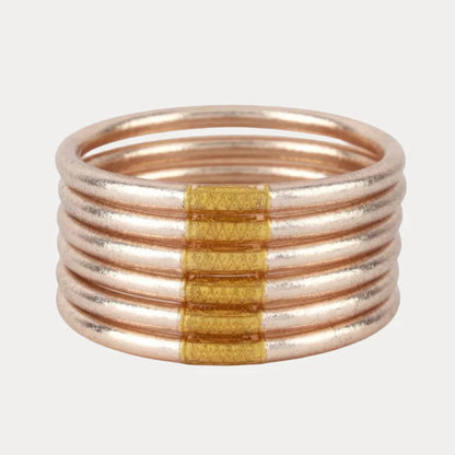 Champagne All Weather Bangle (Set of 6) Serenity Prayer