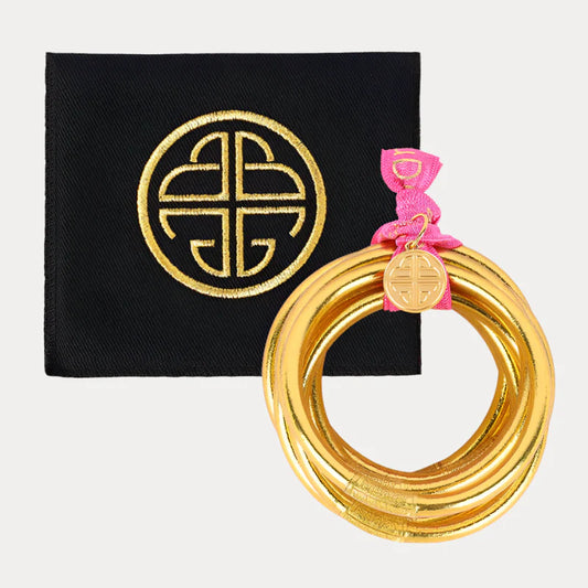 Gold All Weather Bangle (Set of 9) Serenity Prayer