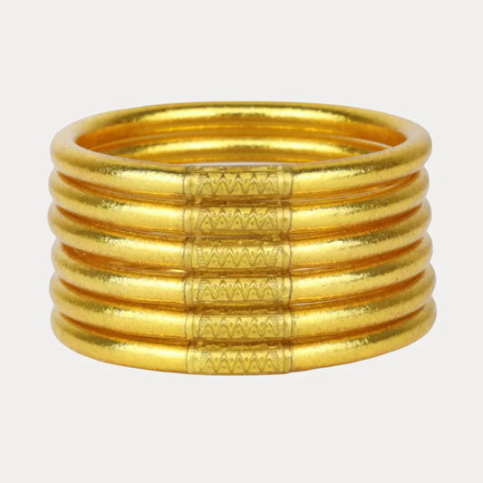 Gold All Weather Bangle (Set of 6) Serenity Prayer