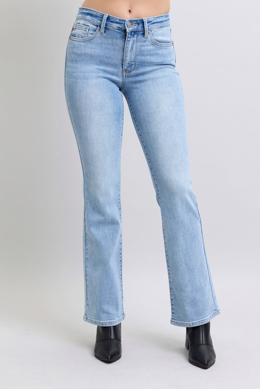 Midrise Thermal Bootcut Jeans