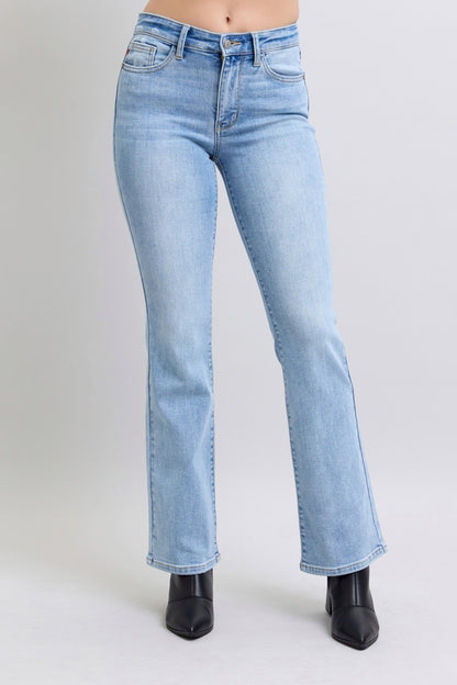 Midrise Thermal Bootcut Jeans