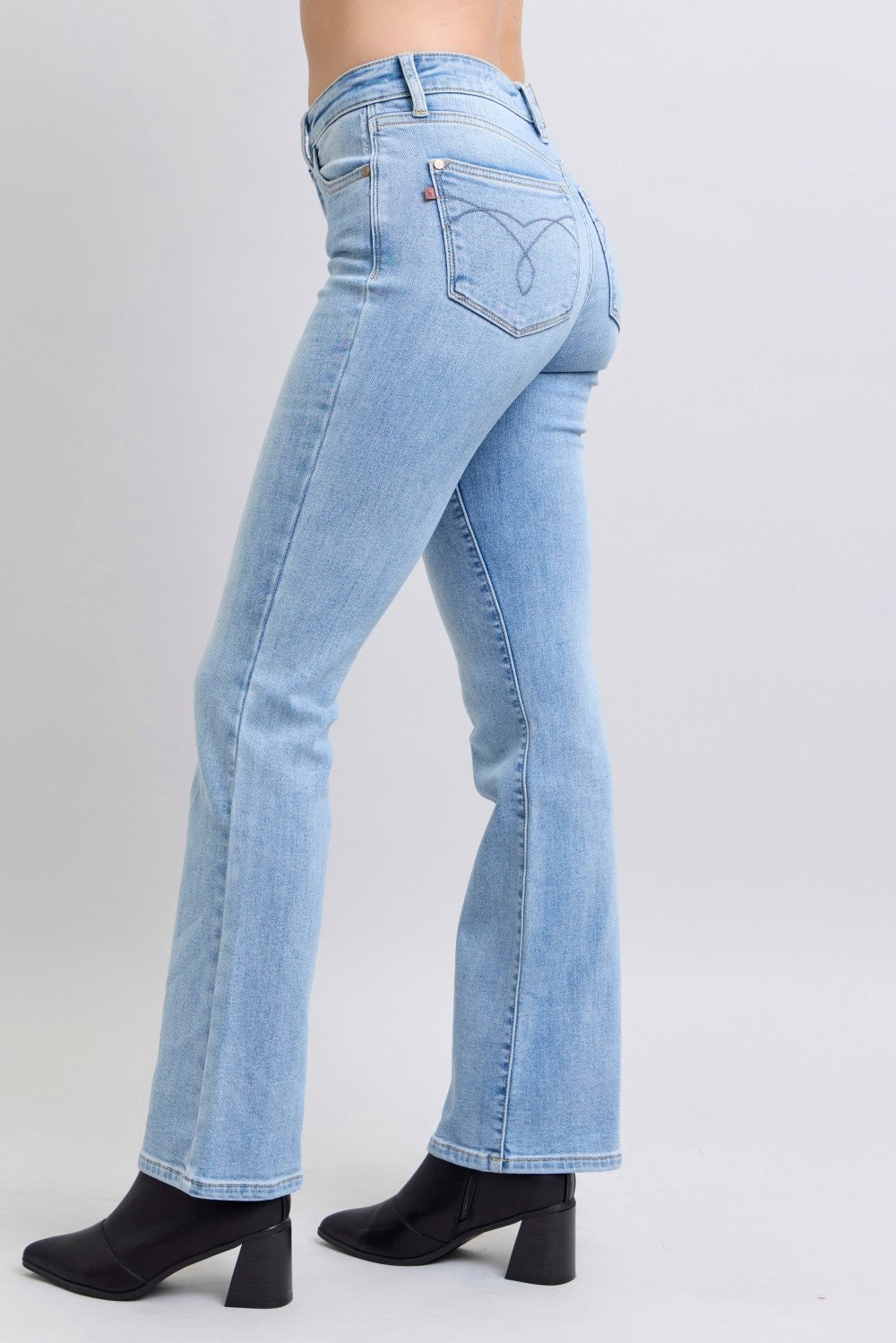 Midrise Thermal Bootcut Jeans