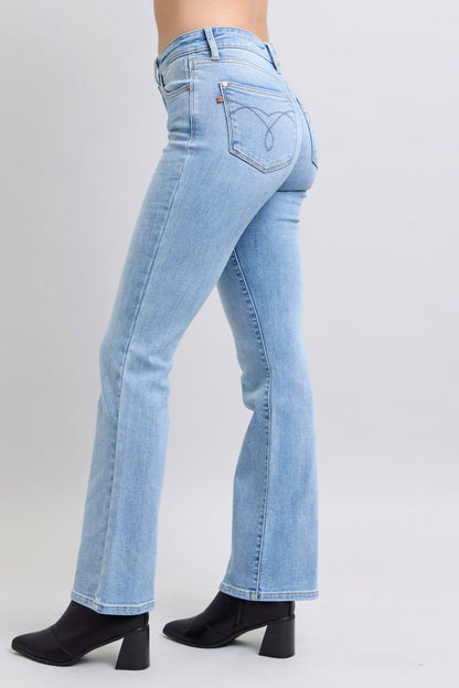 Midrise Thermal Bootcut Jeans