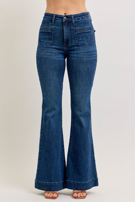 High Waist Flare with Vintage Pocket Jeans