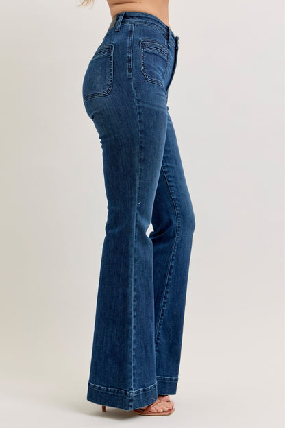 High Waist Flare with Vintage Pocket Jeans