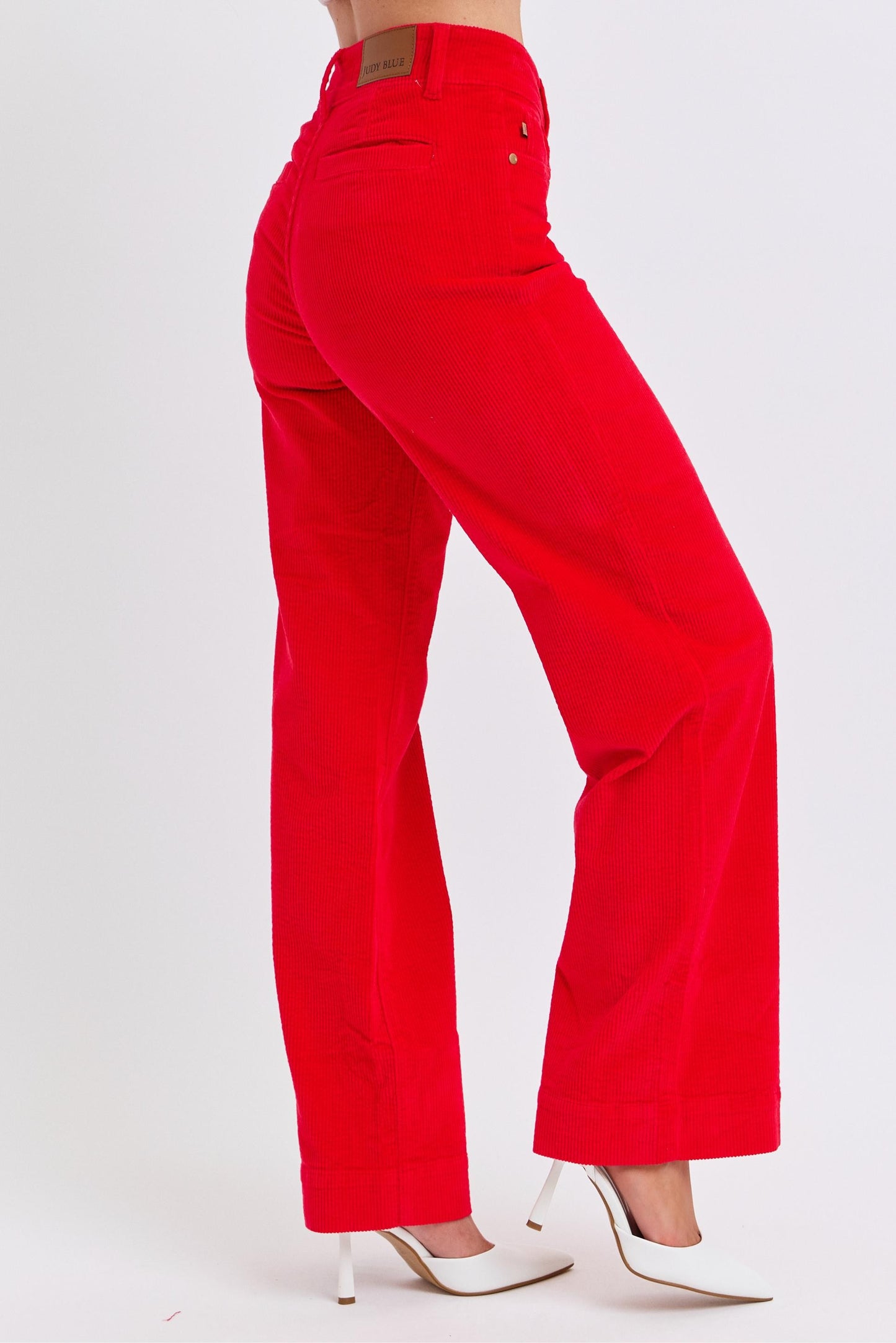 High Waist Corduroy Trouser Wide Leg Pants