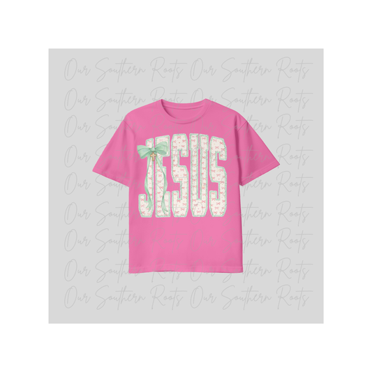 *Pre-Order* Jesus Shirt with Bow and Cross