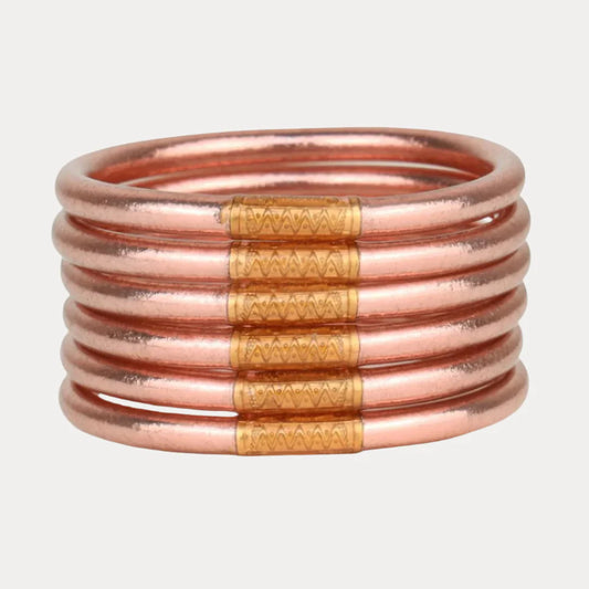 Rose Gold All Weather Bangle (Set of 6) Serenity Prayer