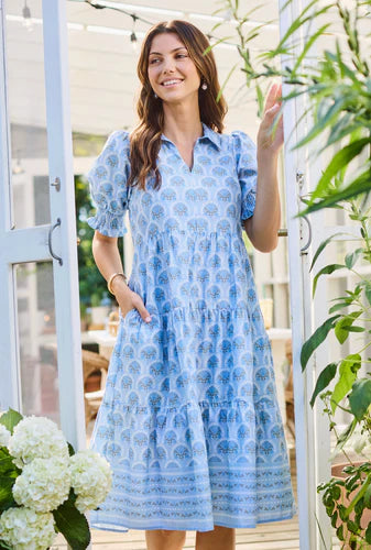 Plus - Molly Dress | Sunshine Floral Blue