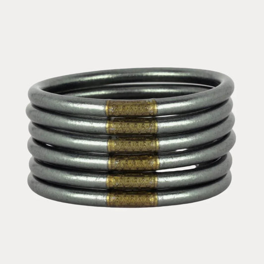 Graphite All Weather Bangle (Set of 6) Serenity Prayer