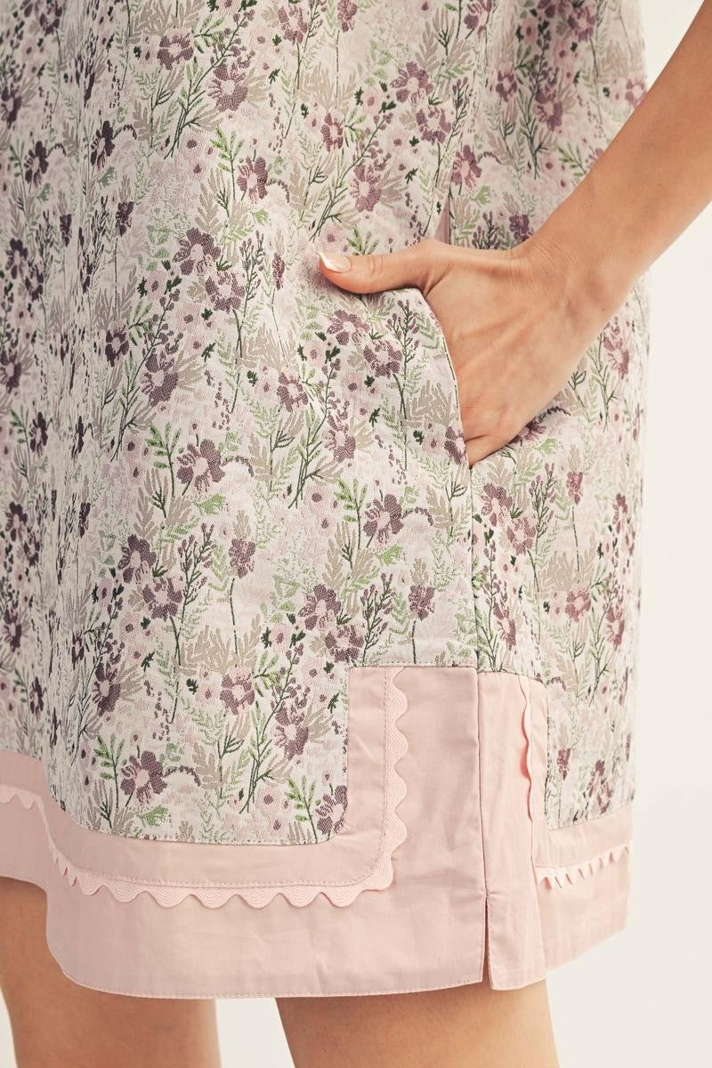 Floral Jacquard Lovely Shift Dress