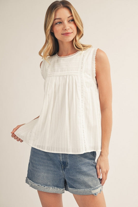 Lovely Babydoll Eyelet Top