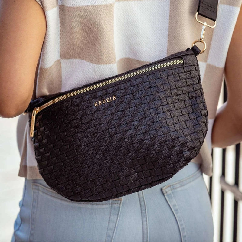 Terrace Woven Crossbody | Black