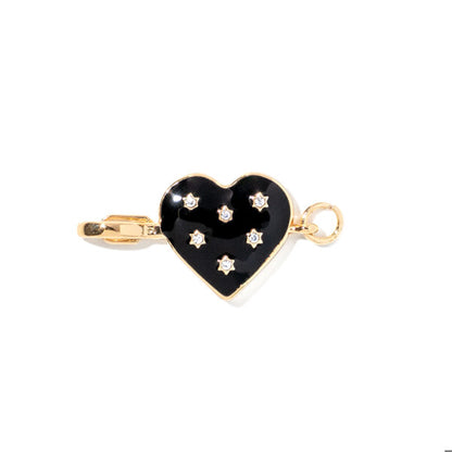 Black Diamond Heart Charm