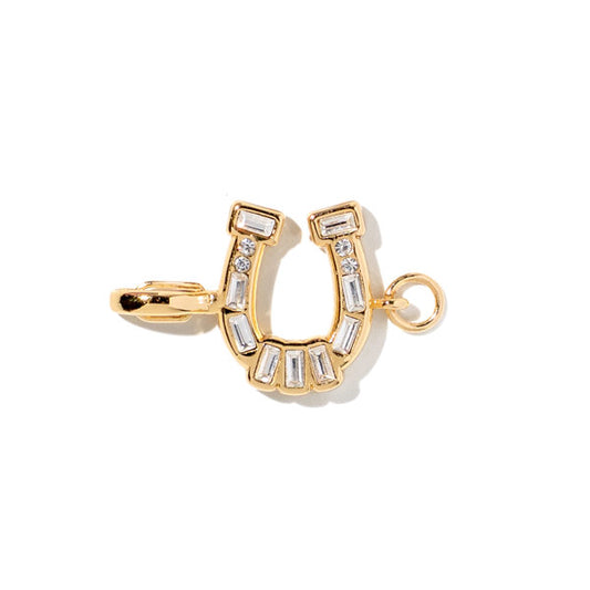 Diamond Horseshoe Charm