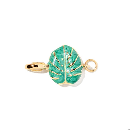 Enamel Leaf Charm